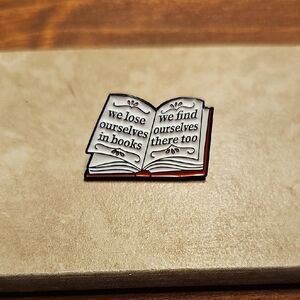 Open Book Enamel Pin